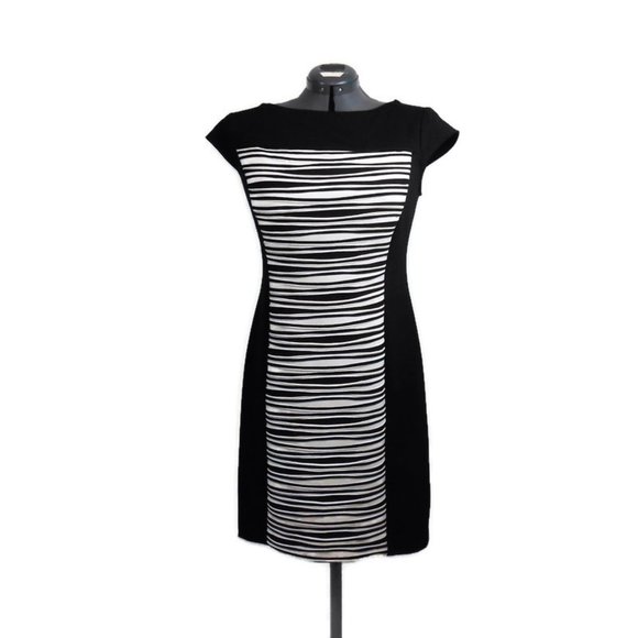 Gabby Skye Black & White Dress - 10 - Picture 7 of 10